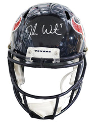 Deshaun Watson Houston Texans Signed Autographed Riddell Full Size Replica Speed Helmet JSA Witnessed COA Sticker Hologram Only - SCUFFED SIGNATURE