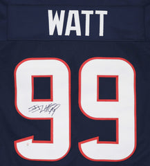 J.J. Watt Houston Texans Signed Autographed Blue #99 Custom Jersey PAAS COA