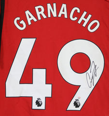 Alejandro Garnacho Signed Autographed Manchester United #49 Red Jersey PAAS COA
