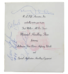 Johnny Unitas, Gino Marchetti and Art Donovan Baltimore Colts Signed Autographed Trade Show Invitation