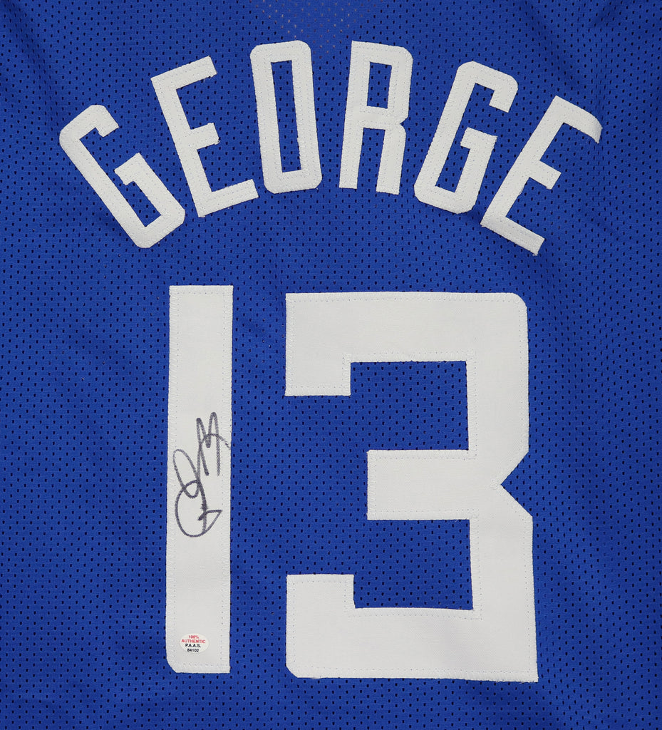 Paul george autographed hot sale jersey