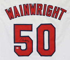 Adam Wainwright St. Louis Cardinals Signed Autographed White #50 Custom Jersey PAAS COA
