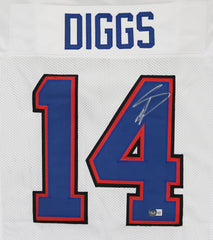 Stefon Diggs Buffalo Bills Signed Autographed White #14 Custom Jersey Beckett Witness Certification