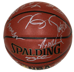 Oklahoma City Thunder 2015-16 Team Autographed Signed Spalding NBA Basketball Authenticated Ink COA Durant Westbrook