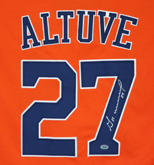 Jose Altuve Houston Astros Signed Autographed Orange #27 Jersey - GTSM COA