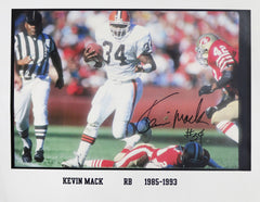 Kevin Mack  Cleveland Browns Signed Autographed 8-1/2" x 11" Photo
