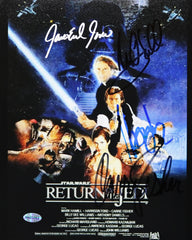Star Wars  Signed Autographed 8" x 10" Photo - Carrie Fisher, Harrison Ford, Mark Hamill and James Earl Jones