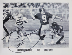 Hanford Dixon Cleveland Browns Signed Autographed 8-1/2" x 11" Photo