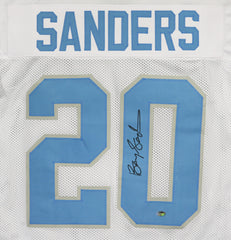 Barry Sanders Detroit Lions Signed Autographed White #20 Custom Jersey Schwartz COA