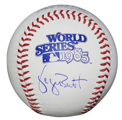 George Brett Kansas City Royals Signed Autographed Rawlings Official 1985 World Series Baseball JSA COA with Display Holder