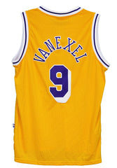 Nick Van Exel Los Angeles Lakers Yellow #9 Jersey