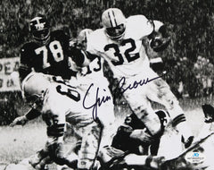 Jim Brown Cleveland Browns Signed Autographed 8" x 10" Running Photo Five Star Grading COA