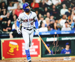 Francisco Lindor New York Mets Signed Autographed 8" x 10" Home Run Photo Heritage Authentication COA