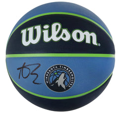 Anthony Edwards Minnesota Timberwolves Signed Autographed Wilson Timberwolves Logo Basketball Five Star Grading COA