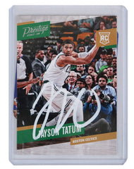 Jayson Tatum Boston Celtics Signed Autographed 2017-18 Panini Prestige #153 Basketball Card Five Star Grading Certified