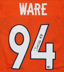 DeMarcus Ware Denver Broncos Signed Autographed Orange #94 Custom Jersey Beckett Witness Certification