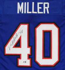 Von Miller Buffalo Bills Signed Autographed Blue #40 Custom Jersey Global COA