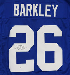 Saquon Barkley New York Giants Signed Autographed Blue #26 Custom Jersey JSA Witnessed COA