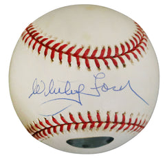 Whitey Ford New York Yankees Signed Autographed Official American League Baseball Steiner Sticker Hologram Only