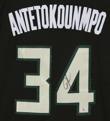 Giannis Antetokounmpo Milwaukee Bucks Signed Autographed Black NBA Finals #34 Jersey PAAS COA
