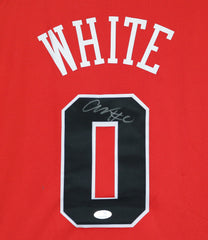 Coby White Chicago Bulls Signed Autographed Red #0 Jersey PSA COA