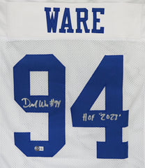 DeMarcus Ware Dallas Cowboys Signed Autographed White #94 Custom Jersey Beckett Witness Certification