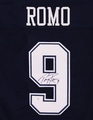 Tony Romo Dallas Cowboys Signed Autographed Blue #9 Custom Jersey PAAS COA