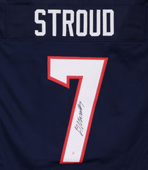 CJ Stroud Houston Texans Signed Autographed Blue #7 Custom Jersey PAAS COA