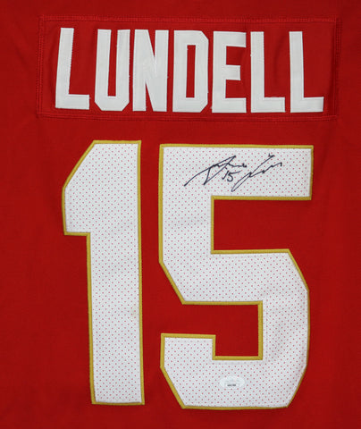 Anton Lundell Florida Panthers Signed Autographed Red #15 Jersey JSA COA