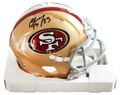 Christian McCaffrey San Francisco 49ers Signed Autographed Speed Mini Helmet PAAS COA