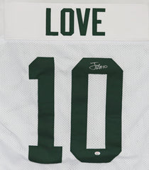Jordan Love Green Bay Packers Signed Autographed White #10 Custom Jersey PAAS COA