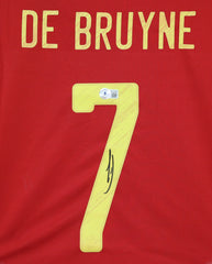 Kevin De Bruyne Signed Autographed Belgium Red #7 Jersey Beckett Witness Certification