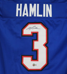 Damar Hamlin Buffalo Bills Signed Autographed Blue #3 Custom Jersey Beckett Witness Certification