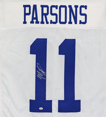 Micah Parsons Dallas Cowboys Signed Autographed White #11 Custom Jersey PAAS COA