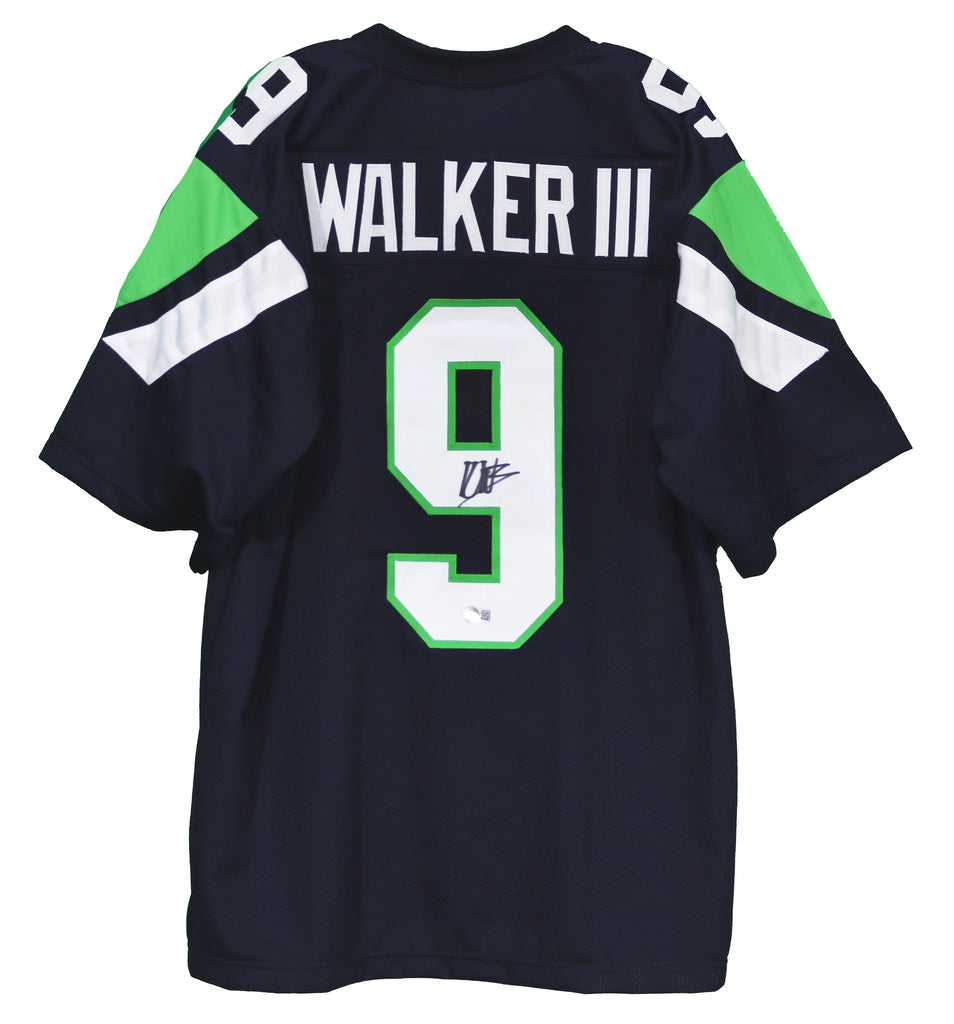 Kenneth Walker III Autographed Seattle (Blue #9) Custom Jersey – Becke –  Palm Beach Autographs LLC