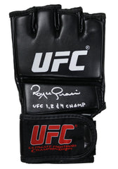Royce Gracie Signed Autographed MMA UFC Black Fighting Glove Pristine COA