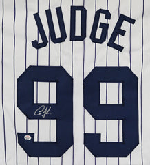 Aaron Judge New York Yankees Signed Autographed White Pinstripe #99 Custom Jersey PAAS COA