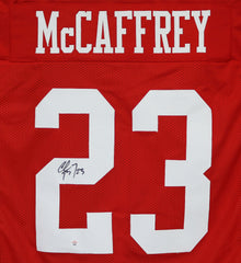 Christian McCaffrey San Francisco 49ers Signed Autographed Red #23 Custom Jersey PAAS COA