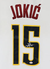 Nikola Jokic Denver Nuggets Signed Autographed White #15 Jersey PAAS COA