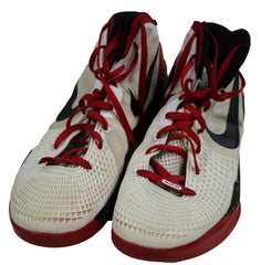 Carlos Boozer Chicago Bulls White Nike Hyperdunk 2011 PE CBooz Game Used Basketball Shoes