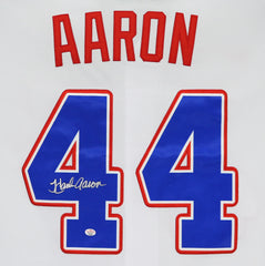 Hank Aaron Atlanta Braves Signed Autographed White #44 Jersey PAAS COA