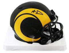 Aaron Donald Los Angeles Rams Signed Autographed Eclipse Alternate Mini Helmet JSA Witnessed COA