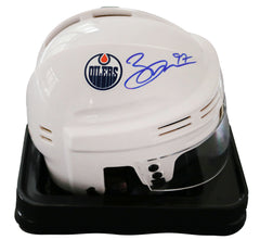 Connor McDavid Edmonton Oilers Signed Autographed White Hockey Mini Helmet PAAS COA
