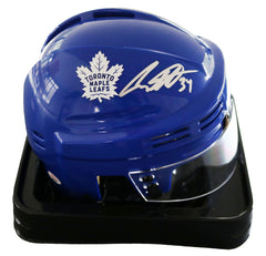 Auston Matthews Toronto Maple Leafs Signed Autographed Blue Hockey Mini Helmet PAAS COA