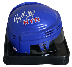 Wayne Gretzky New York Rangers Signed Autographed Blue Hockey Mini Helmet PAAS COA