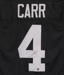 Derek Carr Las Vegas Raiders Signed Autographed Black #4 Custom Jersey Modern Memorabilia COA
