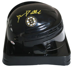 David Pastrnak Boston Bruins Signed Autographed Black Hockey Mini Helmet PAAS COA