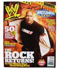 Dwayne The Rock Johnson Signed Autographed WWE Magazine Heritage Authentication COA