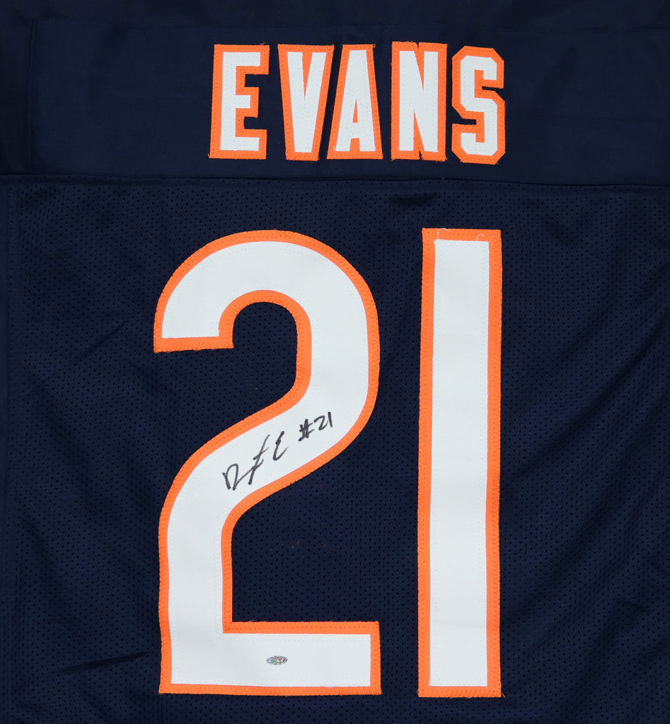 Darrynton Evans Chicago Bears Signed Autographed Blue Custom Jersey –