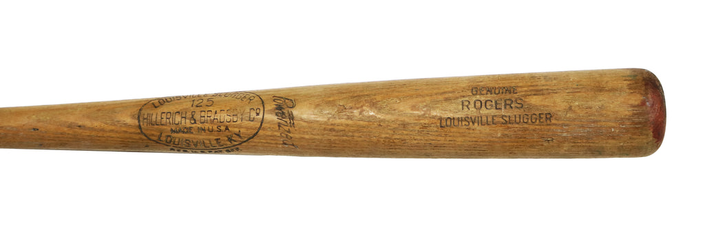 Game Used Vintage Baseball Bat 50' 60's Era Rogers Louisville Slugger –